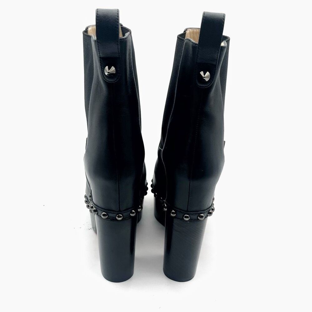 CHRISTIAN LOUBOUTIN Joan Black Leather Ankle Boots Size 36 US 6 Clog Chunky - Picture 8 of 14
